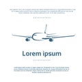 Aircraft Plane Logo Color Icon Vector Royalty Free Stock Photo