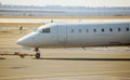 Aircraft plane is preparing to fly at the airplane on the runway the airport Royalty Free Stock Photo