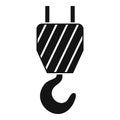 Aircraft repair crane hook icon, simple style Royalty Free Stock Photo