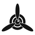 Aircraft repair motor propeller icon, simple style