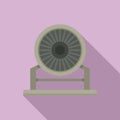 Aircraft repair turbine icon, flat style Royalty Free Stock Photo