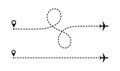 Aircraft route dotted lines