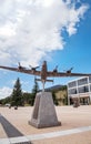 Aircraft sculpture at United States Air Force Academy in Colorado Springs