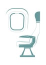 Aircraft seat Royalty Free Stock Photo