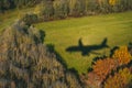 Aircraft shadow through the plane window Royalty Free Stock Photo