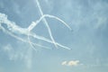 Aircraft show aerobatics air show Royalty Free Stock Photo