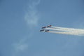 Aircraft show aerobatics air show Royalty Free Stock Photo