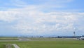 Aircraft strating at the airport of schwechat