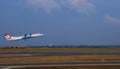Aircraft takeoff off from the in Swechat airport