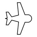 Aircraft thin line icon. Plane vector illustration isolated on white. Airplane outline style design, designed for web