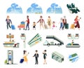 Aircraft travels flat icon. Colored vector element from airport collection. Creative Aircraft travels icon for web