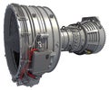 Aircraft Turbofan Engine 3D rendering