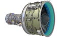 Aircraft Turbofan Engine 3D rendering