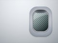 Aircraft window. Plane porthole isolated with place for your text. Vector.