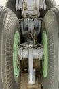 Aircraft's main landing gear compartment. Royalty Free Stock Photo