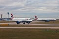 Aircrafts British Airways at Heathrow airport, London