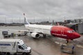 Aircrafts at Oslo Gardermoen International Airport Royalty Free Stock Photo