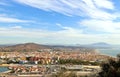 Aireal view of Gibraltar harbor and city skyline Royalty Free Stock Photo