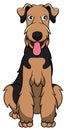 Airedale Terrier Catoon Dog