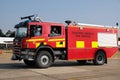 Airfield fire engine with roof mounted foam canon.