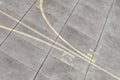 Airfield - marking on taxiway Royalty Free Stock Photo