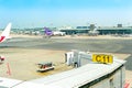 Airfield, planes, Changi Airport, Singapore Royalty Free Stock Photo