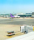 Airfield, planes, Changi Airport, Singapore Royalty Free Stock Photo