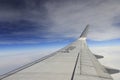 Airfoil of boeing b737 jet aircraft Royalty Free Stock Photo