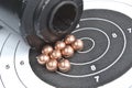Airgun and bullets Royalty Free Stock Photo