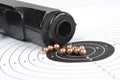 Airgun and bullets Royalty Free Stock Photo