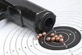 Airgun and bullets Royalty Free Stock Photo