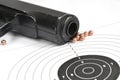 Airgun and bullets Royalty Free Stock Photo