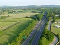 Airiel view of A23 road Royalty Free Stock Photo