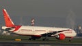 Air India plane, close-up view doing taxi Royalty Free Stock Photo