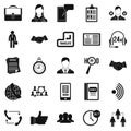 Airing icons set, simple style Royalty Free Stock Photo