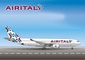 AirItaly Airbus A330, vector illustration, editorial