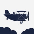 Airlane illustration, airplane icon, Aircraft in the sky. vector