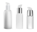 Airless pump bottle. Small moisturizer container mockup