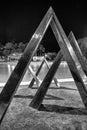 AIRLIE BEACH, AUSTRALIA - AUGUST 24, 2018: Night view of Airlie Beach Fairy Tree Park, Australia