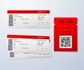 Airline boarding pass template. Royalty Free Stock Photo