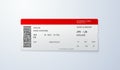 Airline boarding pass template. Royalty Free Stock Photo