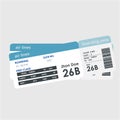 Airline boarding pass ticket. Concept template for travel, business trip or journey. Royalty Free Stock Photo