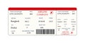 Airline boarding pass ticket with QR2 code