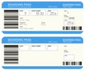 Airline boarding pass tickets