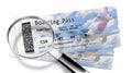 Airline boarding pass tickets - The dangers of identity theft at airports - Concept image