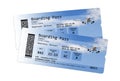 Airline boarding pass tickets isolated on white Royalty Free Stock Photo