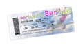 Airline boarding pass tickets to Berlin isolated on white - The