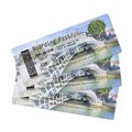 Airline boarding pass tickets to Dublin - The most famous bridge Royalty Free Stock Photo