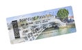 Airline boarding pass tickets to Dublin - The most famous bridge Royalty Free Stock Photo