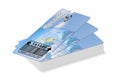Airline boarding pass tickets to Moscow isolated on white. Royalty Free Stock Photo